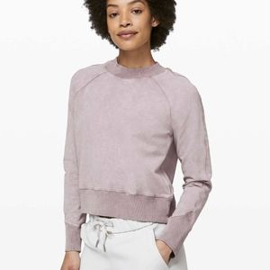 lululemon Ready to Roll Crew Washed Vintage Mauve Crop Sweatshirt